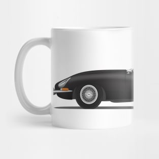 Jaguar E Type Fixed Head Coupe Black Mug